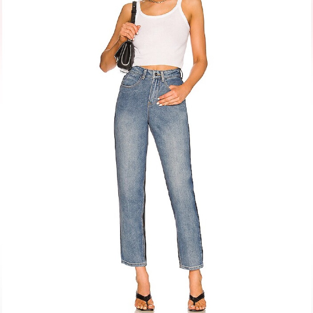 superdown Carmen Two Tone Jean in Blue & Washed Black